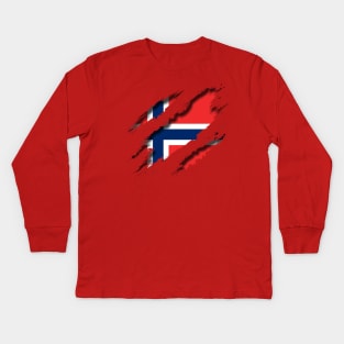 Norway Shredding Kids Long Sleeve T-Shirt